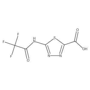5-(2,2,2-Trifluoroacetamido)-1,3,4-thiadiazole-2-carboxylic acid结构式