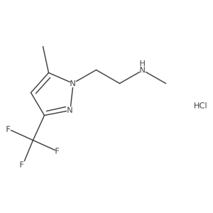 methyl({2-[5-methyl-3-(trifluoromethyl)-1H-pyrazol-1-yl]ethyl})amine hydrochloride结构式