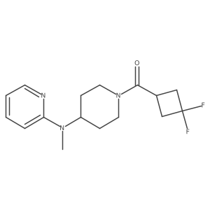 N-[1-(3,3-difluorocyclobutanecarbonyl)piperidin-4-yl]-N-methylpyridin-2-amine结构式