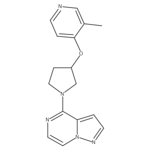 3-Methyl-4-[(1-{pyrazolo[1,5-a]pyrazin-4-yl}pyrrolidin-3-yl)oxy]pyridine结构式