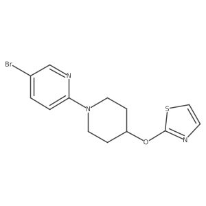 5-Bromo-2-[4-(1,3-thiazol-2-yloxy)piperidin-1-yl]pyridine结构式