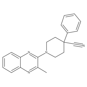 1-(3-Methylquinoxalin-2-yl)-4-phenylpiperidine-4-carbonitrile结构式