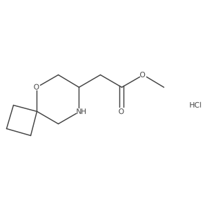 Methyl 2-{5-oxa-8-azaspiro[3.5]nonan-7-yl}acetate hydrochloride结构式