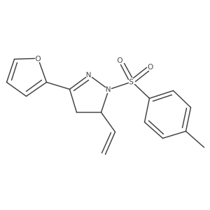 (R)-3-(Furan-2-yl)-1-tosyl-5-vinyl-4,5-dihydro-1H-pyrazole Structure