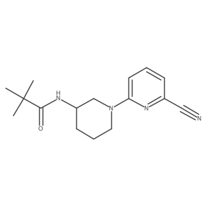 N-[1-(6-cyanopyridin-2-yl)piperidin-3-yl]-2,2-dimethylpropanamide结构式