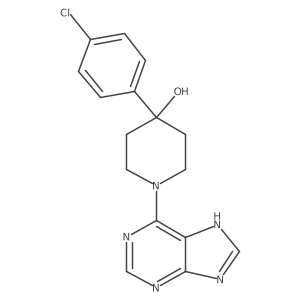 4-(4-chlorophenyl)-1-(9H-purin-6-yl)piperidin-4-ol结构式