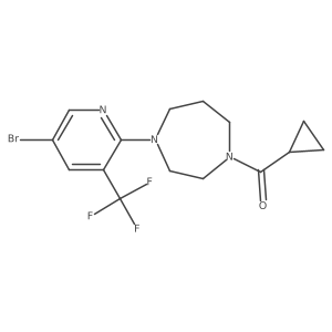 1-[5-Bromo-3-(trifluoromethyl)pyridin-2-yl]-4-cyclopropanecarbonyl-1,4-diazepane Structure