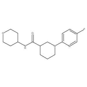 1-(5-fluoropyridin-2-yl)-N-(oxan-4-yl)piperidine-3-carboxamide结构式
