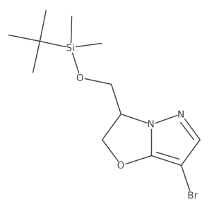 7-Bromo-3-(((tert-butyldimethylsilyl)oxy)methyl)-2,3-dihydropyrazolo[5,1-b]oxazole Structure