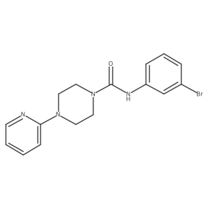 N-(3-Bromophenyl)-4-(2-pyridinyl)-1-piperazinecarboxamide结构式