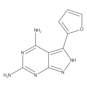3-(furan-2-yl)-2H-pyrazolo[3,4-d]pyrimidine-4,6-diamine结构式
