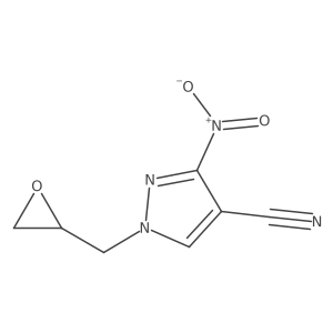3-Nitro-1-(2-oxiranylmethyl)-1H-pyrazole-4-carbonitrile结构式