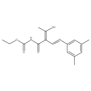 ethyl N-{2-[2-(3,5-dimethylphenyl)hydrazono]-3-oxobutanoyl}carbamate Structure