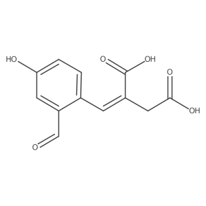 2-[(2-formyl-4-hydroxyphenyl)methylene]Butanedioic acid结构式