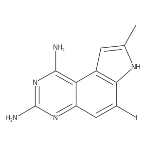 6-Iodo-8-methyl-7h-pyrrolo[3,2-f]quinazoline-1,3-diamine Structure