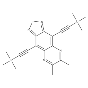 6,7-Dimethyl-4,9-bis[(trimethylsilyl)ethynyl][1,2,5]thiadiazolo[3,4-g]quinoxaline结构式