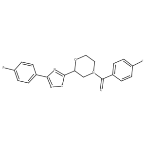 (4-Fluorophenyl)(2-(3-(4-fluorophenyl)-1,2,4-oxadiazol-5-yl)morpholino)methanone Structure