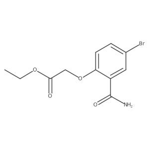 (4-Bromo-2-carbamoylphenoxy)acetic acid ethyl ester结构式