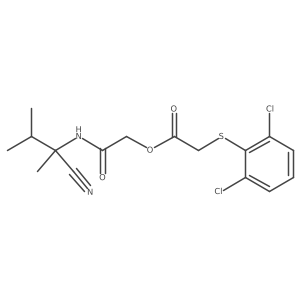 [(1-Cyano-1,2-dimethylpropyl)carbamoyl]methyl 2-[(2,6-dichlorophenyl)sulfanyl]acetate结构式