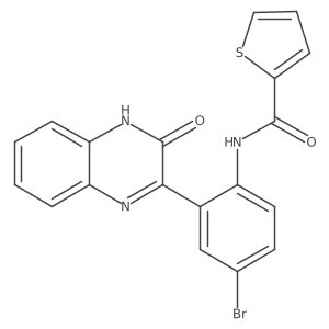 N-[4-bromo-2-(3-hydroxyquinoxalin-2-yl)phenyl]thiophene-2-carboxamide结构式