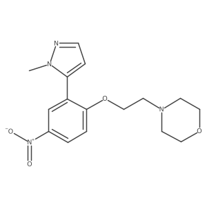4-{2-[2-(2-methyl-2H-pyrazol-3-yl)-4-nitro-phenoxy]-ethyl}-morpholine结构式