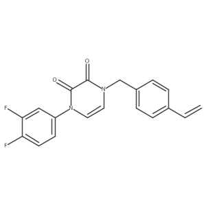 1-(3,4-difluorophenyl)-4-(4-vinylbenzyl)pyrazine-2,3(1H,4H)-dione Structure