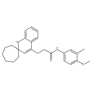 N-(3-chloro-4-methoxyphenyl)-2-{1'H-spiro[cycloheptane-1,2'-quinazoline]sulfanyl}acetamide结构式