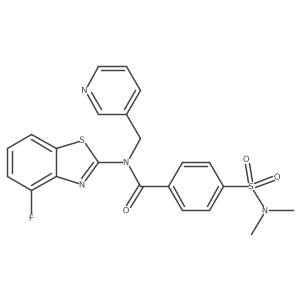 4-(dimethylsulfamoyl)-N-(4-fluoro-1,3-benzothiazol-2-yl)-N-[(pyridin-3-yl)methyl]benzamide结构式