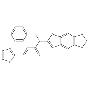 (E)-N-([1,3]dioxolo[4',5':4,5]benzo[1,2-d]thiazol-6-yl)-N-(pyridin-3-ylmethyl)-3-(thiophen-2-yl)acrylamide结构式