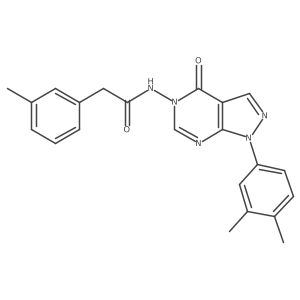 N-(1-(3,4-dimethylphenyl)-4-oxo-1H-pyrazolo[3,4-d]pyrimidin-5(4H)-yl)-2-(m-tolyl)acetamide结构式