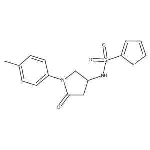 N-(5-oxo-1-(p-tolyl)pyrrolidin-3-yl)thiophene-2-sulfonamide Structure