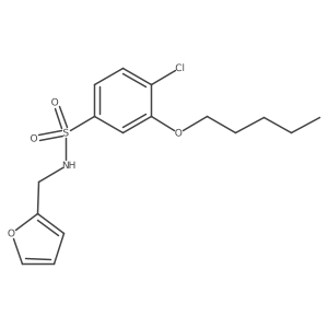 [(4-Chloro-3-pentyloxyphenyl)sulfonyl](2-furylmethyl)amine结构式