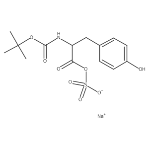 N-((1,1-Dimethylethoxy)carbonyl)-L-tyrosine hydrogen sulfate (ester) monosodium salt结构式