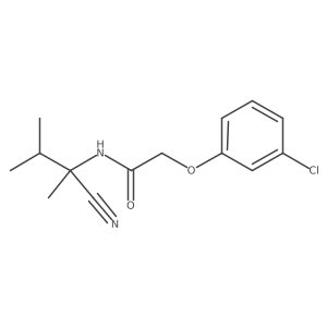 2-(3-Chlorophenoxy)-N-(1-cyano-1,2-dimethylpropyl)acetamide结构式