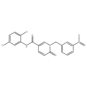 N-(2,5-dichlorophenyl)-1-(3-nitrobenzyl)-6-oxo-1,6-dihydropyridine-3-carboxamide结构式