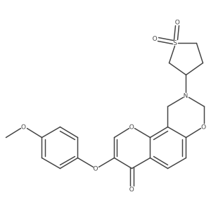 9-(1,1-dioxidotetrahydrothiophen-3-yl)-3-(4-methoxyphenoxy)-9,10-dihydrochromeno[8,7-e][1,3]oxazin-4(8H)-one结构式