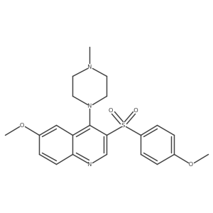 6-Methoxy-3-((4-methoxyphenyl)sulfonyl)-4-(4-methylpiperazin-1-yl)quinoline结构式