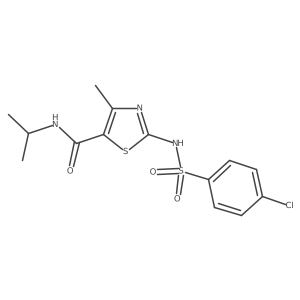5-Thiazolecarboxamide, 2-[[(4-chlorophenyl)sulfonyl]amino]-4-methyl-N-(1-methylethyl)-结构式