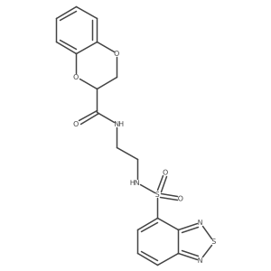 N-{2-[(2,1,3-benzothiadiazol-4-ylsulfonyl)amino]ethyl}-2,3-dihydro-1,4-benzodioxine-2-carboxamide结构式