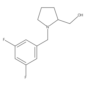 [1-[(3,5-difluorophenyl)methyl]pyrrolidin-2-yl]methanol结构式
