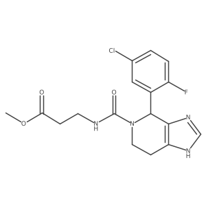 methyl 3-(4-(5-chloro-2-fluorophenyl)-4,5,6,7-tetrahydro-3H-imidazo[4,5-c]pyridine-5-carboxamido)propanoate结构式