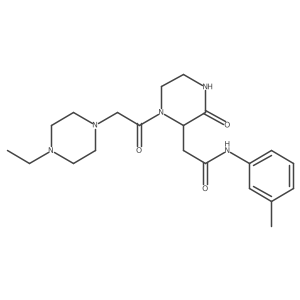 1-[2-(4-Ethyl-1-piperazinyl)acetyl]-N-(3-methylphenyl)-3-oxo-2-piperazineacetamide结构式