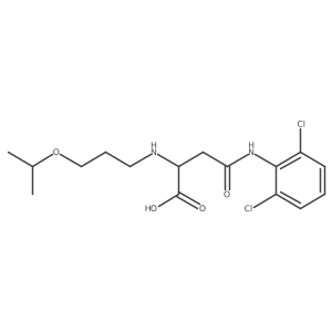 4-((2,6-Dichlorophenyl)amino)-2-((3-isopropoxypropyl)amino)-4-oxobutanoic acid结构式