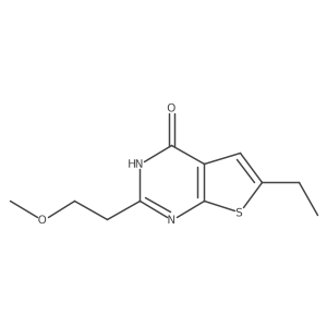 6-ethyl-2-(2-methoxyethyl)-3H,4H-thieno[2,3-d]pyrimidin-4-one结构式