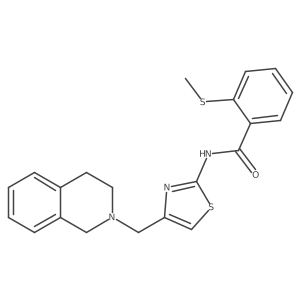 N-(4-((3,4-Dihydroisoquinolin-2(1H)-yl)methyl)thiazol-2-yl)-2-(methylthio)benzamide Structure
