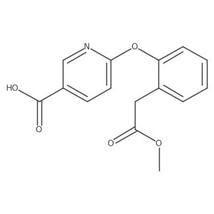 6-[2-(2-Methoxy-2-oxoethyl)phenoxy]-3-pyridinecarboxylic acid结构式
