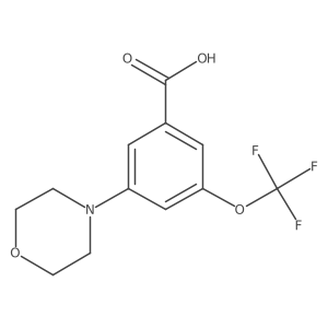 3-Morpholino-5-(trifluoromethoxy)benzoic Acid结构式
