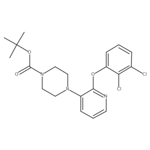 Tert-butyl 4-(2-(2,3-dichlorophenoxy)pyridin-3-yl)piperazine-1-carboxylate结构式