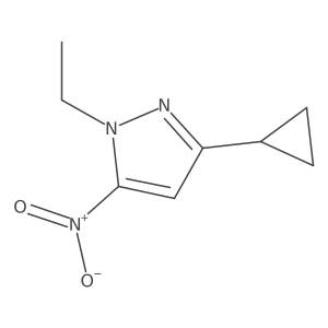 3-cyclopropyl-1-ethyl-5-nitro-1H-pyrazole Structure