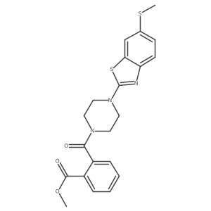Methyl 2-(4-(6-(methylthio)benzo[d]thiazol-2-yl)piperazine-1-carbonyl)benzoate结构式